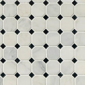 MSI Arabescato Carrara - White Cool Octagon Marble Honed - Wall and Floor Tile, 12" x 12"