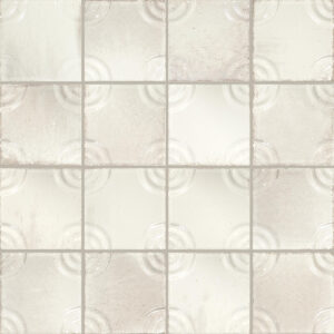 Daltile Relicca - RA02 Deckle Square Glazed Ceramic Circle Glossy - Wall Tile, 4" x 4"