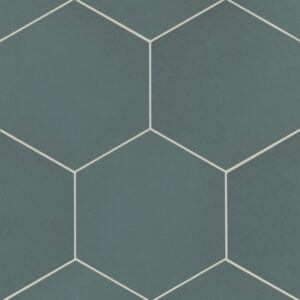 Bedrosians Makoto - Arashi Blue Hexagon Porcelain Matte - Wall and Floor Tile, 10" x 10"
