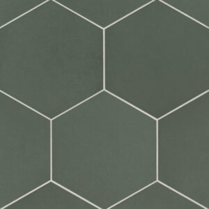 Bedrosians Makoto - Midori Green Hexagon Porcelain Matte - Wall and Floor Tile, 10" x 10"