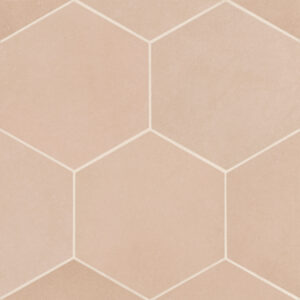 Bedrosians Makoto - Momoiro Blush Hexagon Porcelain Matte - Wall and Floor Tile, 10" x 10"