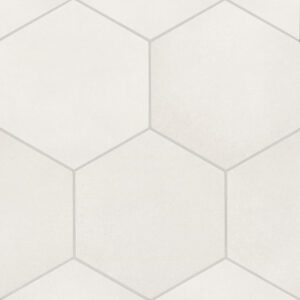 Bedrosians Makoto - Shoji White Hexagon Porcelain Matte - Wall and Floor Tile, 10" x 10"